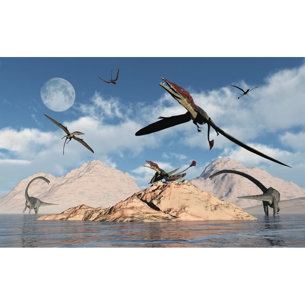 Eudimorphodons from the Triassic Period of Earth Poster Print Image 1