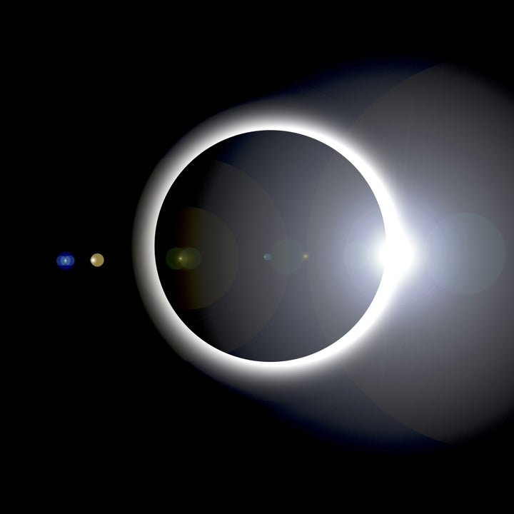 An artists depiction of a solar eclipse Poster Print Image 1