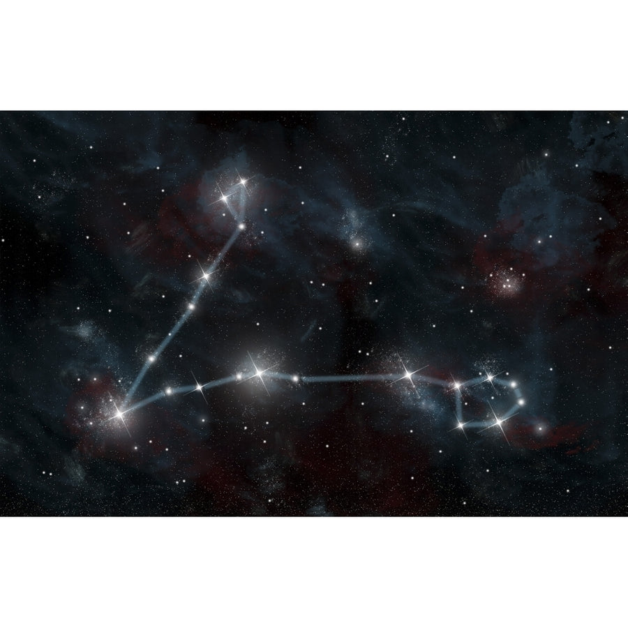 Artists depiction of the constellation Pisces the Fish Poster Print Image 1