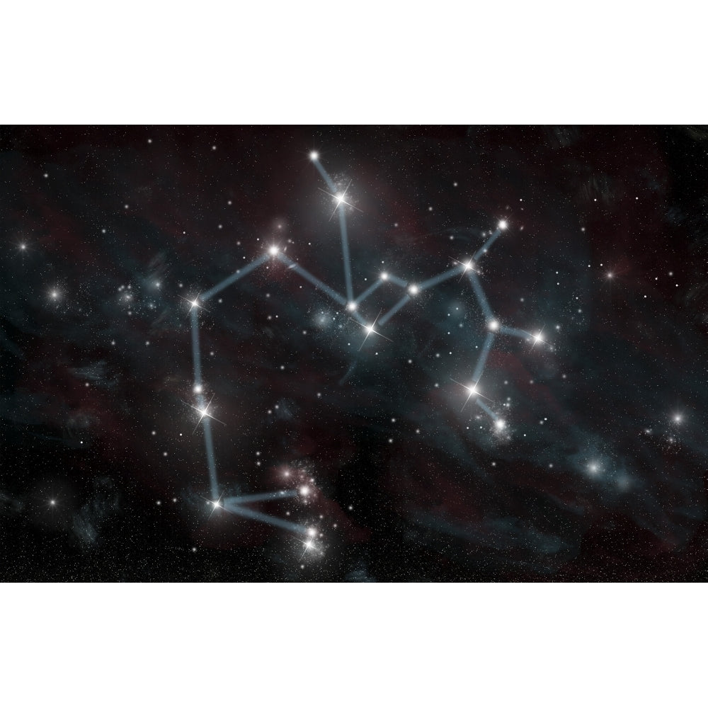 Artists depiction of the constellation Sagittarius the Archer Poster Print Image 1