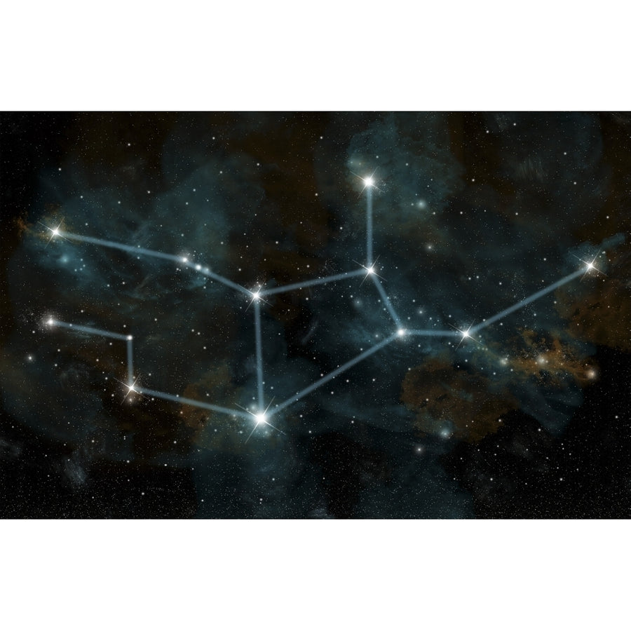 An artists depiction of the constellation Virgo the Virgin Poster Print Image 1