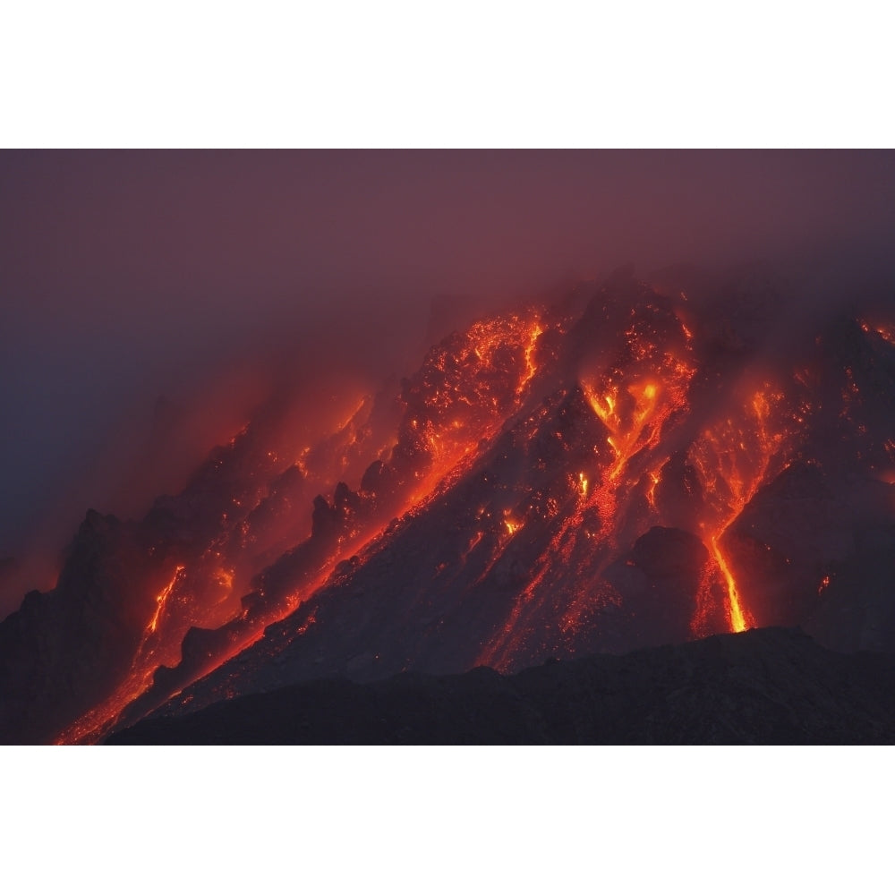 Soufriere Hills eruption Montserrat Island Caribbean Poster Print Image 2