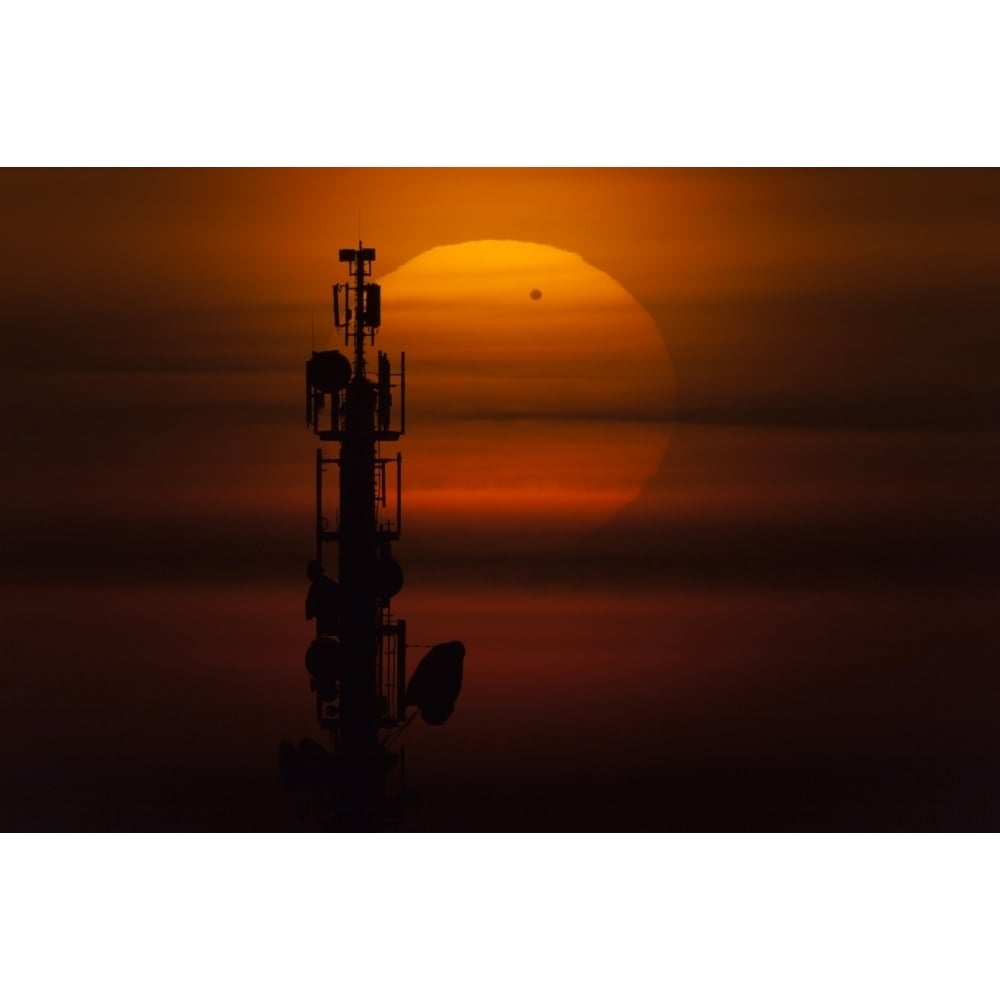 Transit of Venus behind communication tower Leipzig Germany Poster Print Image 2