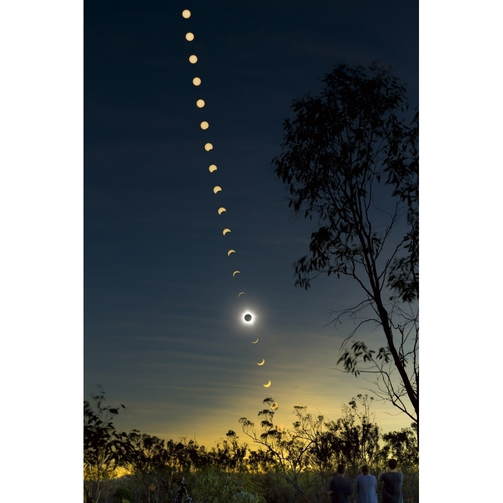 Solar eclipse composite Queensland Australia Poster Print Image 2