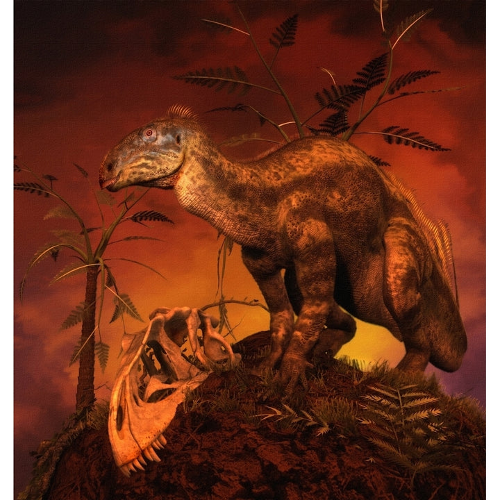 Tenontosaurus was an ornithopod dinosaur from the Middle Cretaceous period Poster Print Image 1