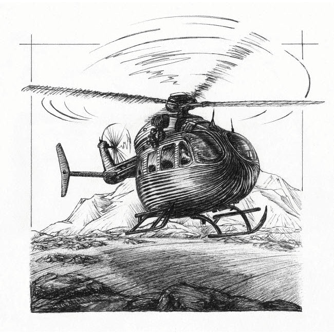 Ink drawing of UH-72 Lakota helicopter Poster Print by Photon Illustration/Stocktrek Images Image 2