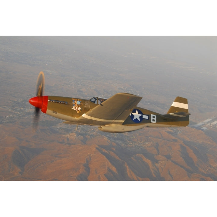 P-51C Mustang flying over Chino Hills California Poster Print Image 1