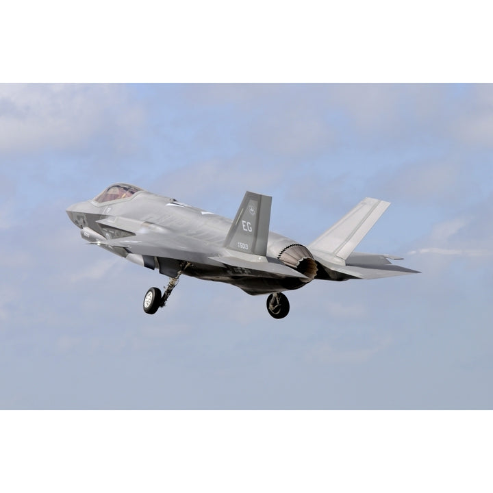 An F-35A taking off from Eglin Air Force Base Florida Poster Print Image 2