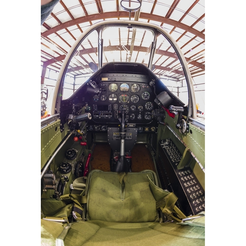 The cockpit of a P-51 Mustang Poster Print Image 2