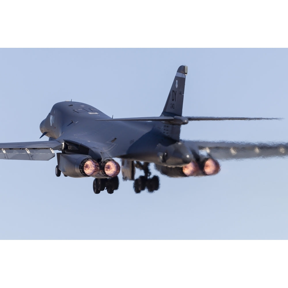 A B-1B Lancer of the U.S. Air Force taking off from Nellis Air Force Base Nevada. Poster Print by Rob Edgcumbe/Stocktre Image 1