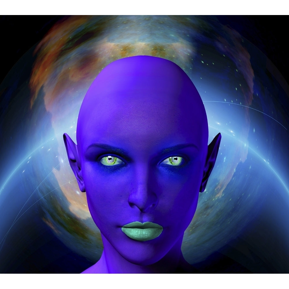 The face of female alien. Poster Print by Bruce Rolff/Stocktrek Images Image 1