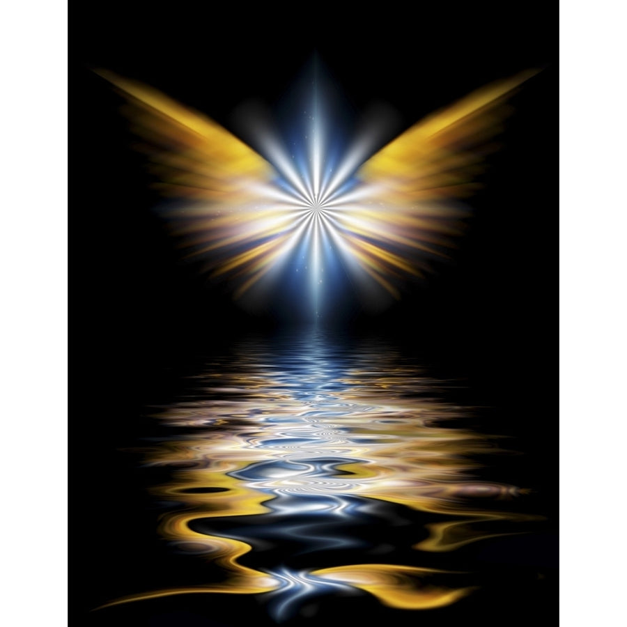 Shining Angel Wings above water surface. Poster Print by Bruce Rolff/Stocktrek Images Image 1