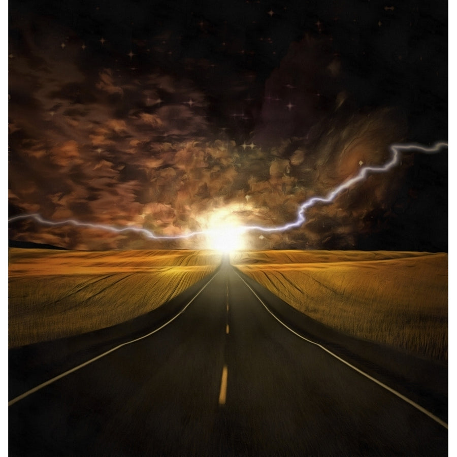 Surreal painting. Energy at the end of a road. Poster Print by Bruce Rolff/Stocktrek Images Image 1