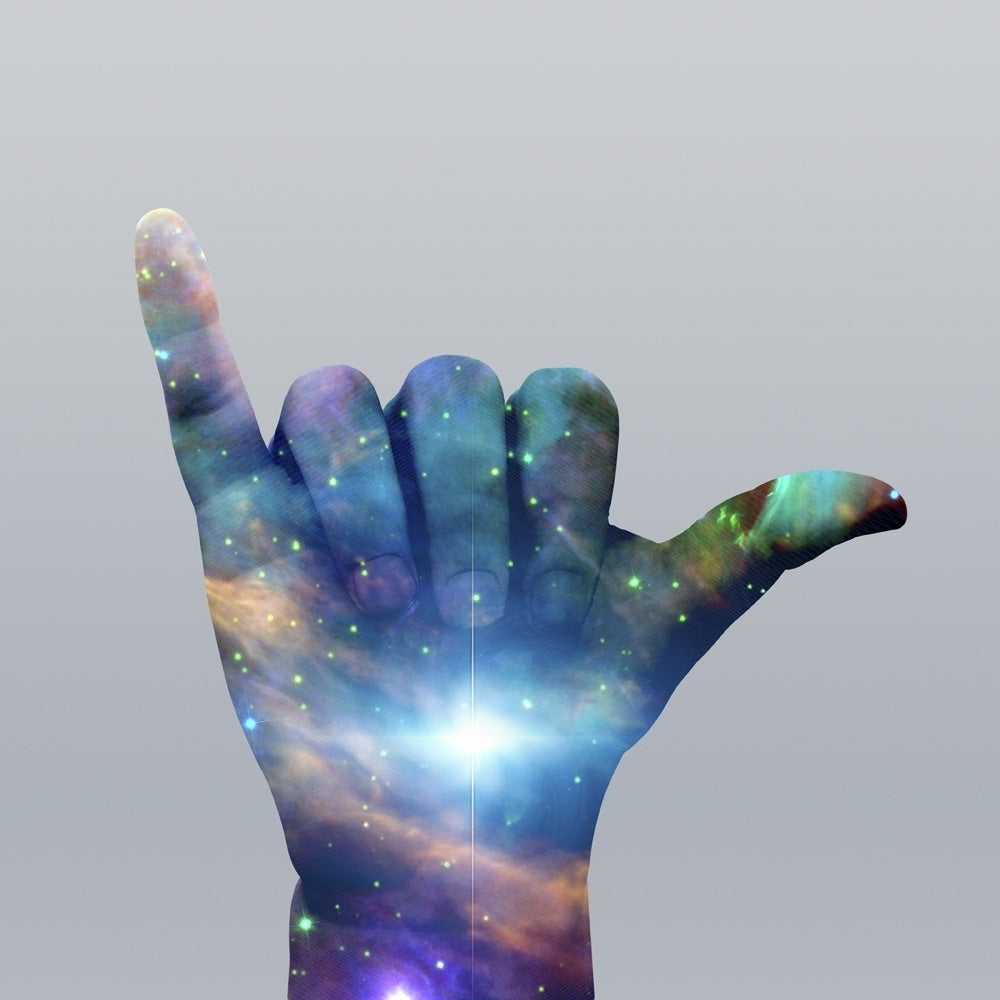 Star filled Hang Loose Hand Poster Print by Bruce Rolff/Stocktrek Images Image 1