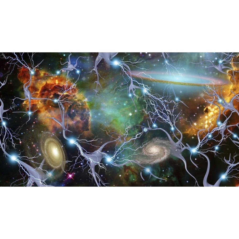 Brain Cells and Deep Space Poster Print by Bruce Rolff/Stocktrek Images Image 1