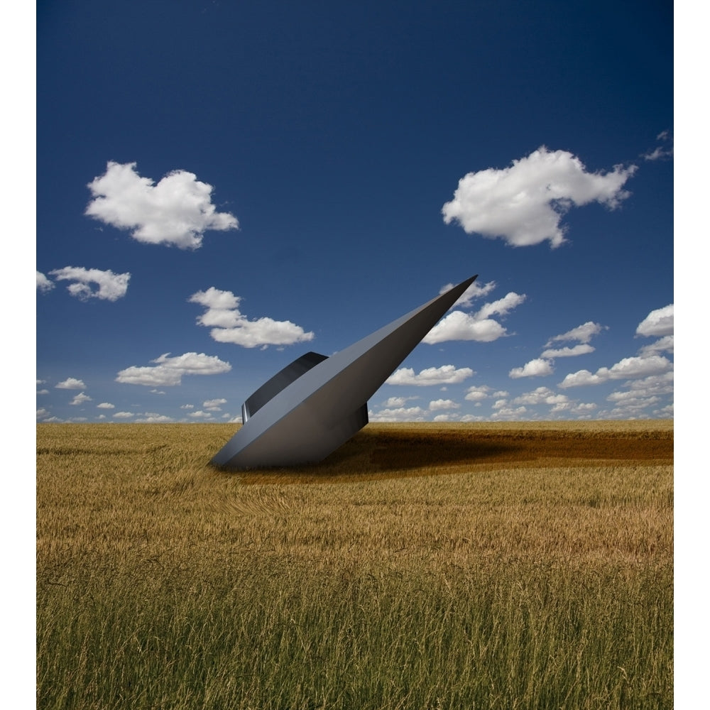 UFO wreck in the field Poster Print by Bruce Rolff/Stocktrek Images Image 1