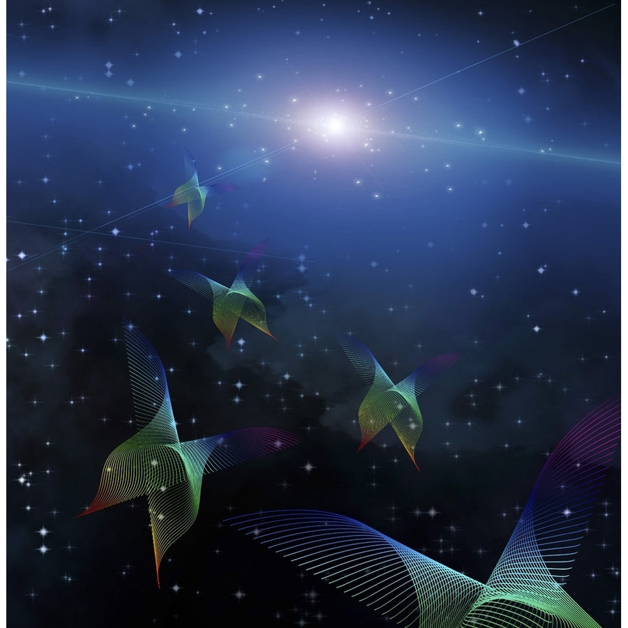 Butterfly Abstract. Deep space Poster Print by Bruce Rolff/Stocktrek Images Image 1