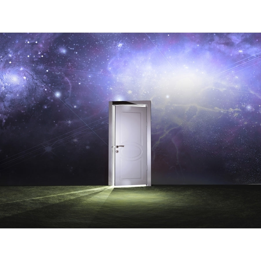 Doorway before cosmic sky Poster Print by Bruce Rolff/Stocktrek Images Image 1