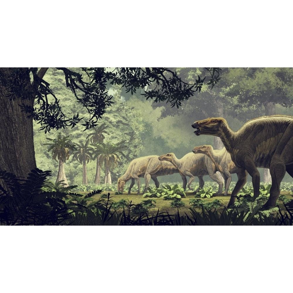 Edmontosaurus annectens a hadrosaurid from the Late Cretaceous period Poster Print Image 1