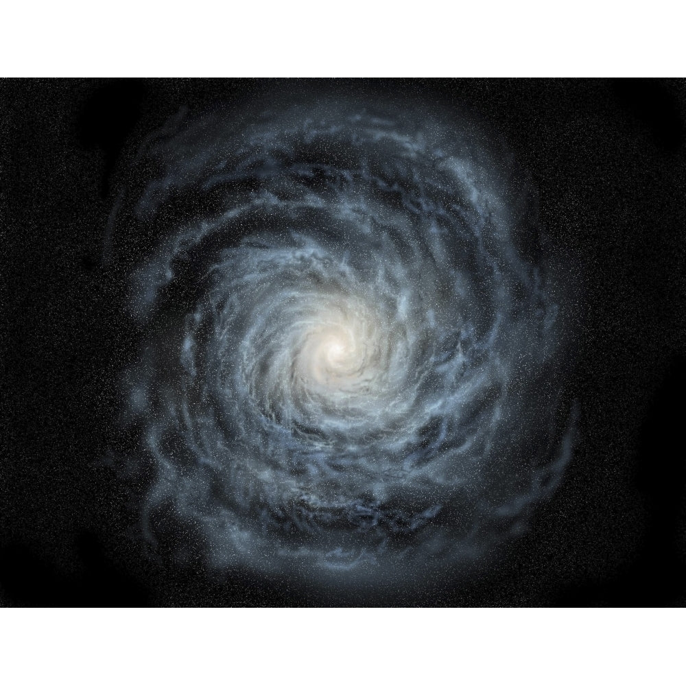 Artists concept of a face-on view of our galaxy the Milky Way Poster Print Image 1