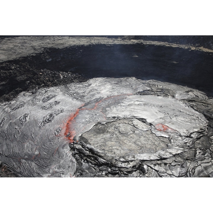 Overflowing lava lake in pit crater Erta Ale volcano Afar region Danakil Depression Ethiopia Poster Print Image 1