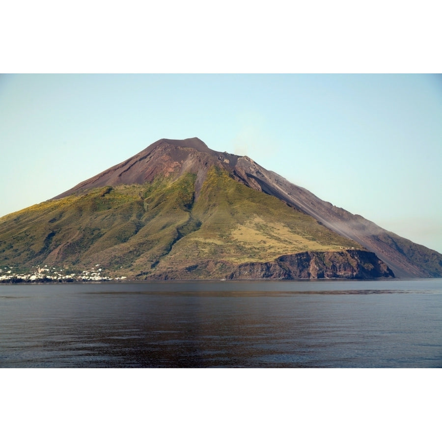 Stromboli volcano Aeolian Islands Mediterranean Sea Italy Poster Print Image 1