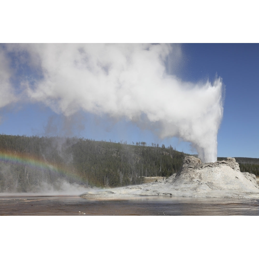 Castle Geyser eruption Upper Geyser Basin geothermal area Yellowstone National Park Wyoming Poster Print Image 2