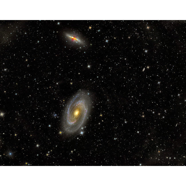 Cigar Galaxy and Bodes Galaxy in the constellation Ursa Major Poster Print by Reinhold Wittich/Stocktrek Images Image 1