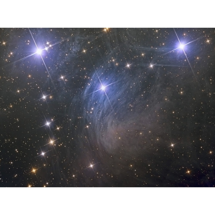 Messier 45 the Pleiades an open star cluster in the Taurus constellation Poster Print Image 2