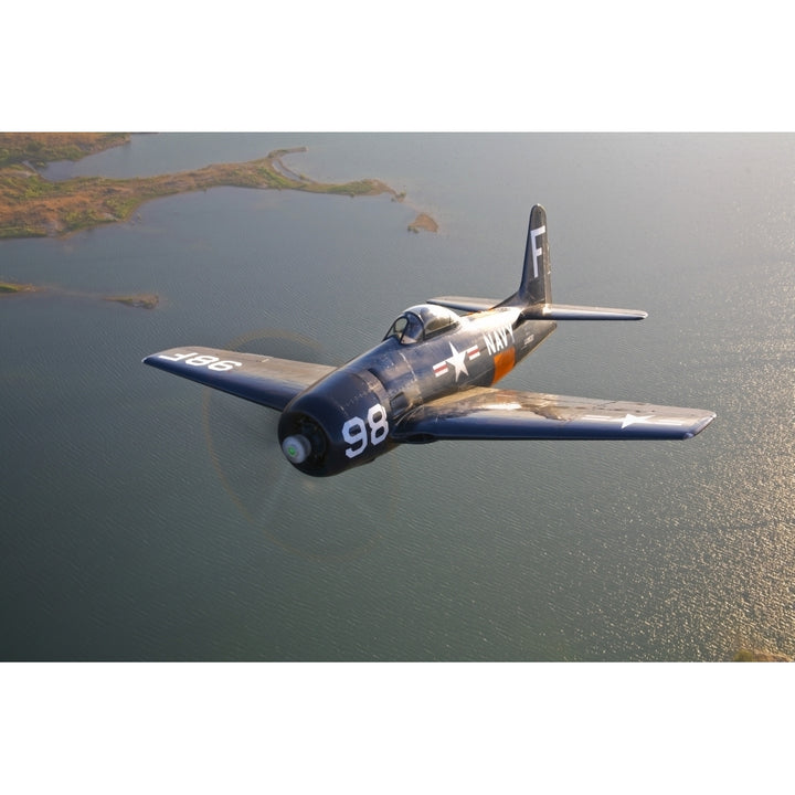 A Grumman F8F Bearcat in flight Poster Print Image 1