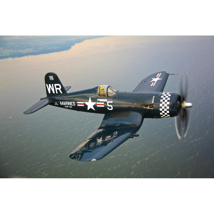 A Vought F4U-5 Corsair in flight Poster Print Image 1