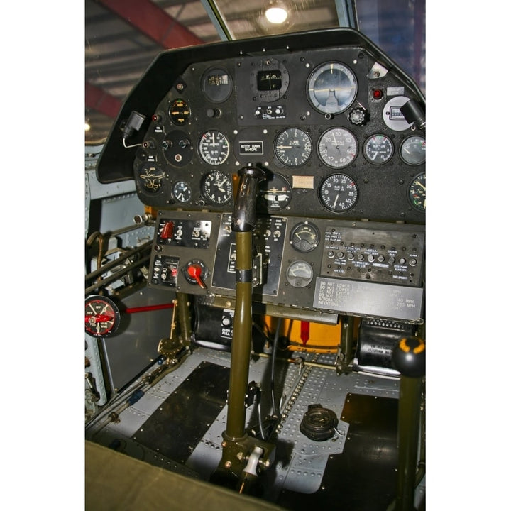 Cockpit of a P-40E Warhawk Poster Print Image 1