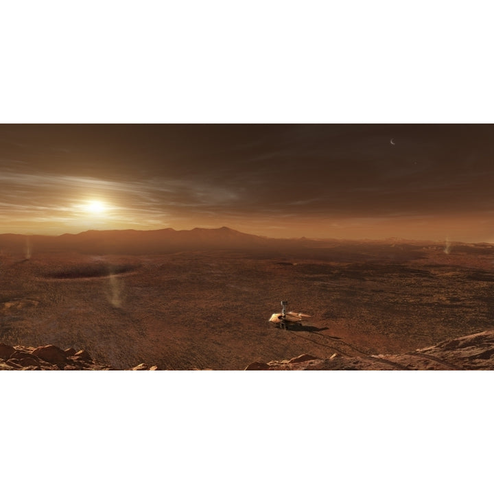 Mars Exploration Rover Spirit in Gusev Crater Poster Print Image 1