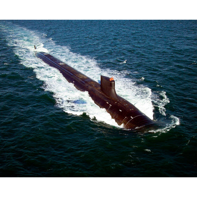 The Seawolf-class nuclear-powered attack submarine USS Jimmy Carter underway during sea trials Poster Print by Stocktrek Image 1