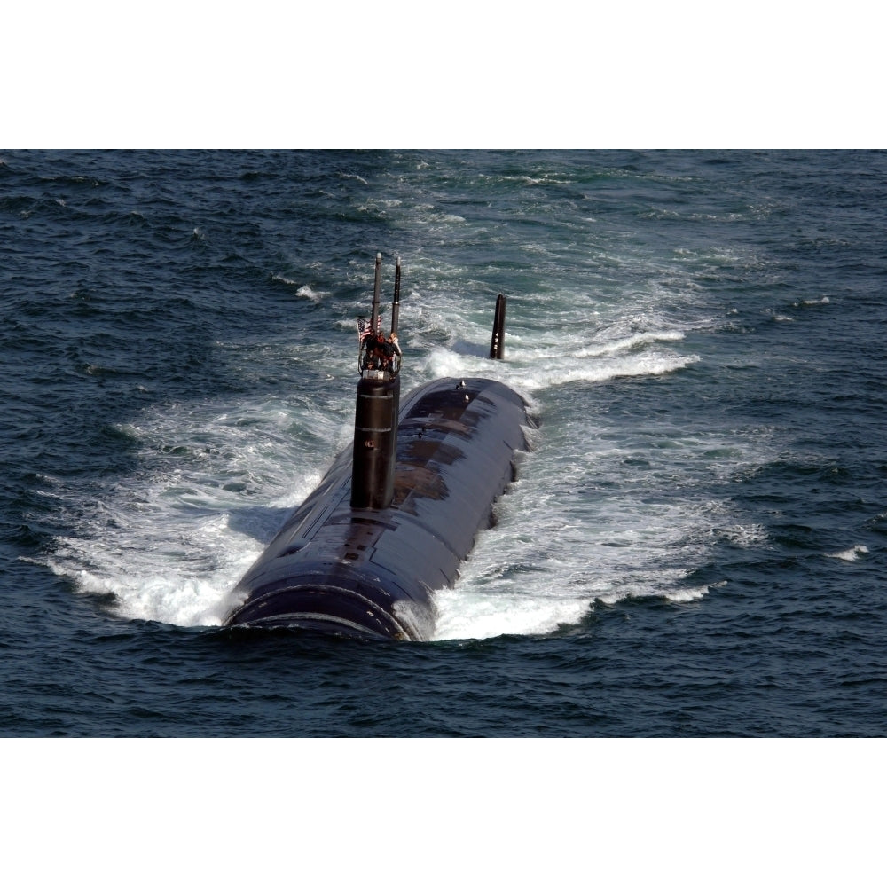 The Los Angeles-class fast attack submarine USS Asheville Poster Print Image 1