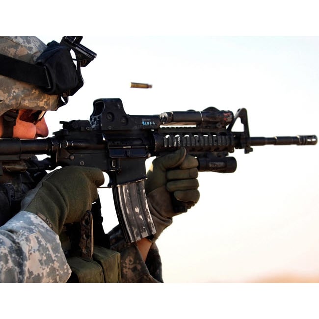 US Army soldier zeros his weapon at a range Poster Print by Stocktrek Images Image 2