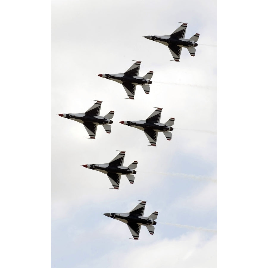 The Thunderbirds form a 6-ship Delta formation Poster Print Image 1