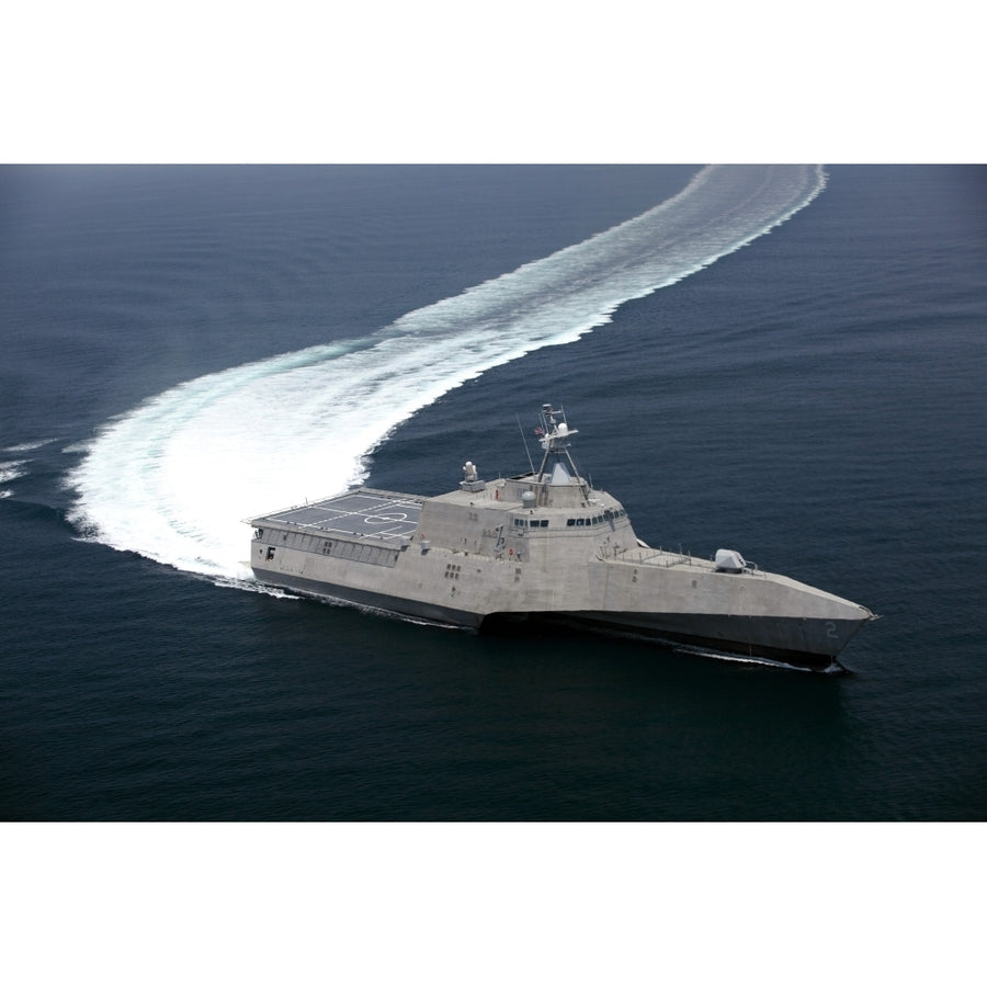 The littoral combat ship Independence underway during builders trials in the Gulf of Mexico Poster Print Image 1