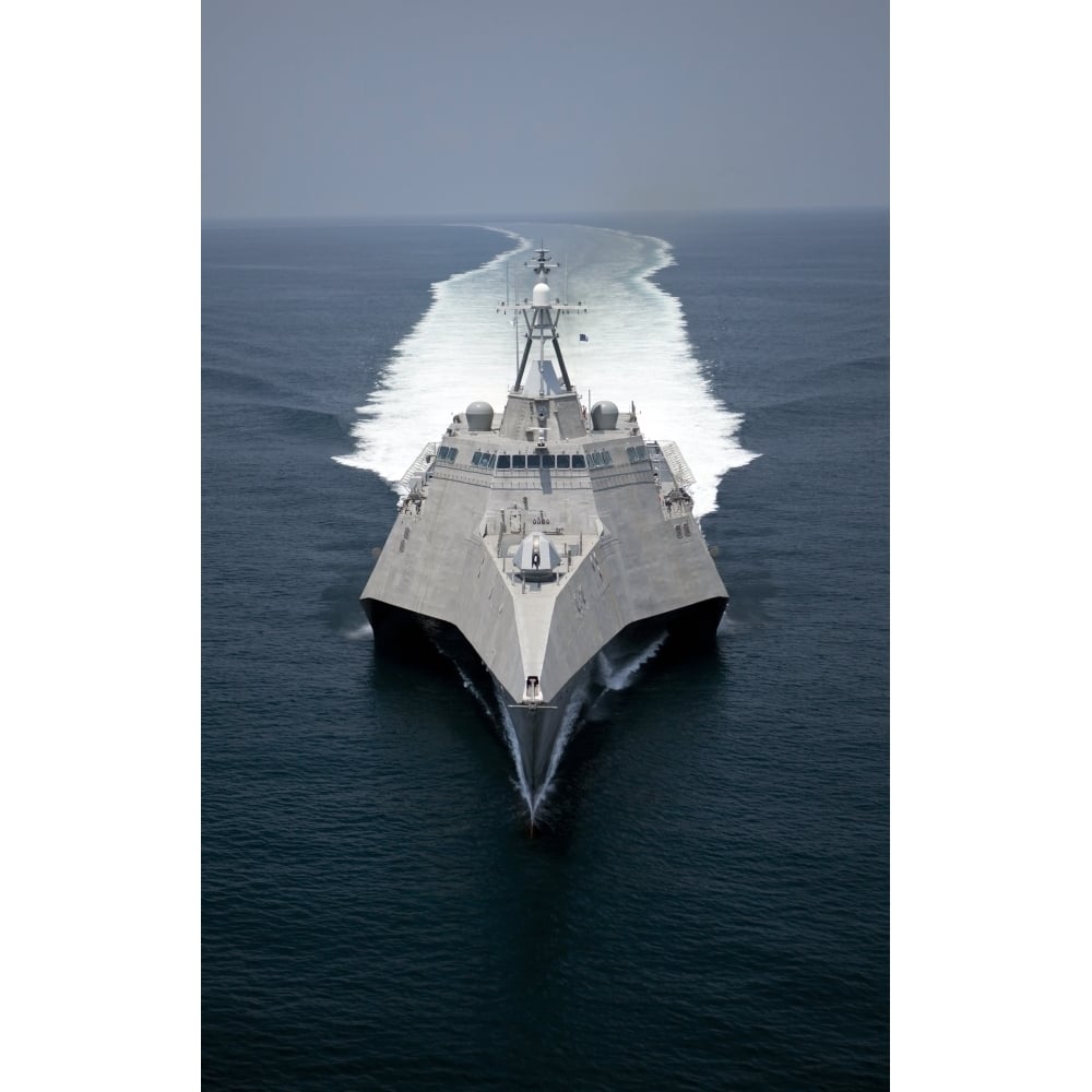 The littoral combat ship Independence underway during builders trials in the Gulf of Mexico Poster Print Image 1