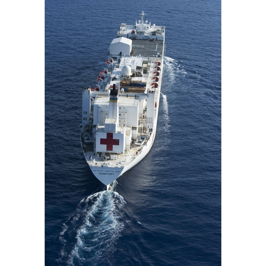 The Military Sealift Command hospital ship USNS Comfort Poster Print Image 1