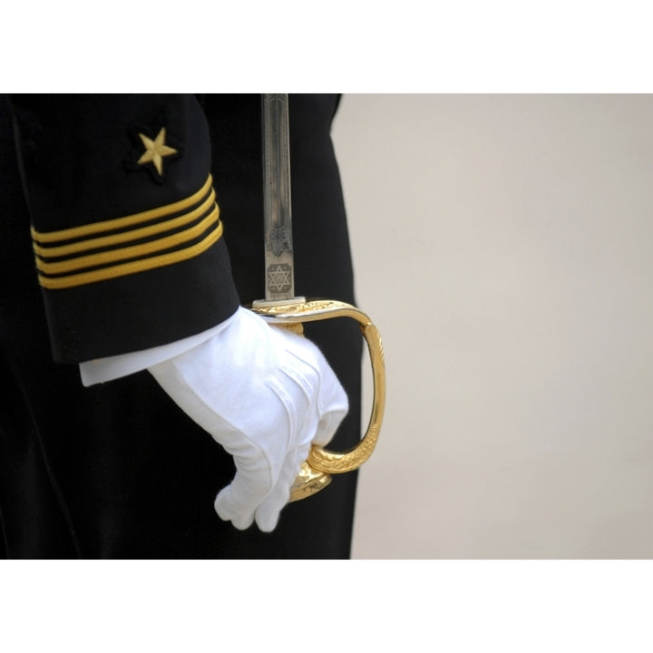 A U.S. Naval Academy midshipman stands at attention Poster Print Image 2