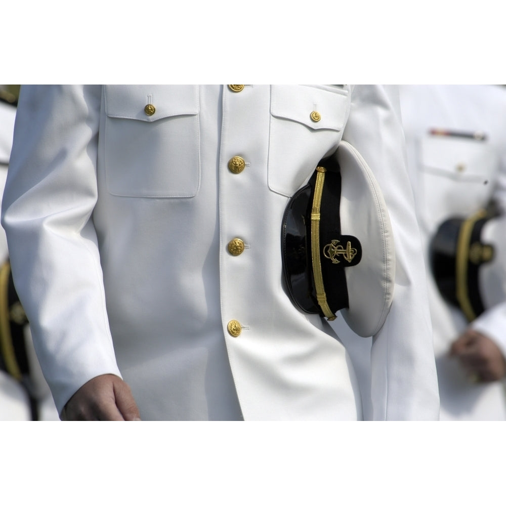 U.S. Naval Academy midshipman in dress uniform with combination cover Poster Print Image 1