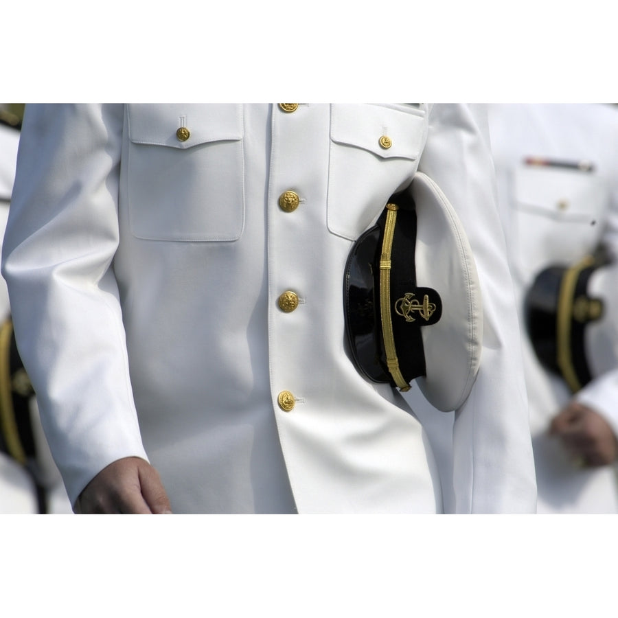 U.S. Naval Academy midshipman in dress uniform with combination cover Poster Print Image 1