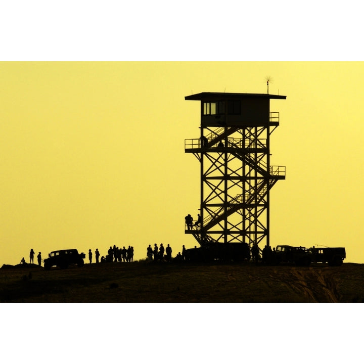 82nd Airborne Division soldiers gather to watch a personnel drop at Fort Bragg Poster Print Image 2