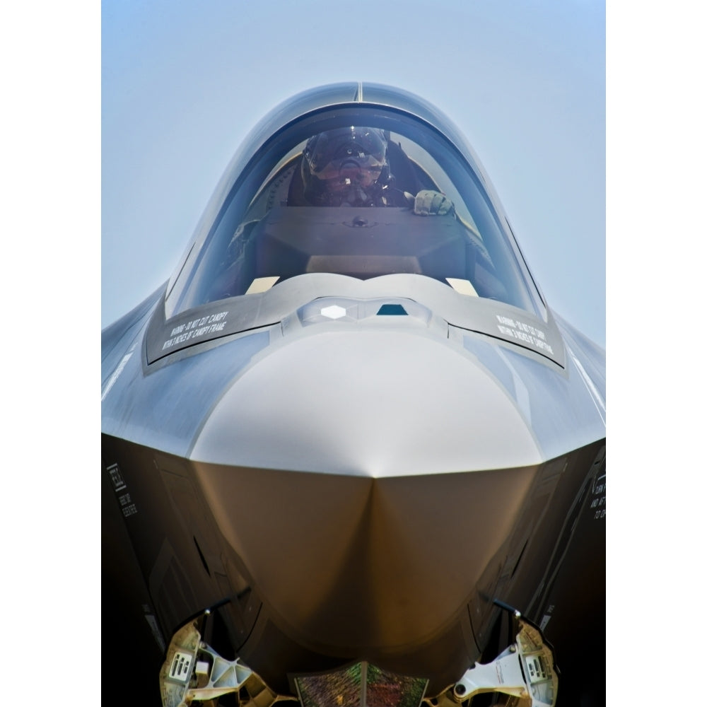 Pilot in the cockpit of a U.S. Air Force F-35 Lightning II Poster Print Image 2