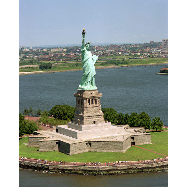 An aerial view of the Statue of Liberty Poster Print by Stocktrek Images Image 1