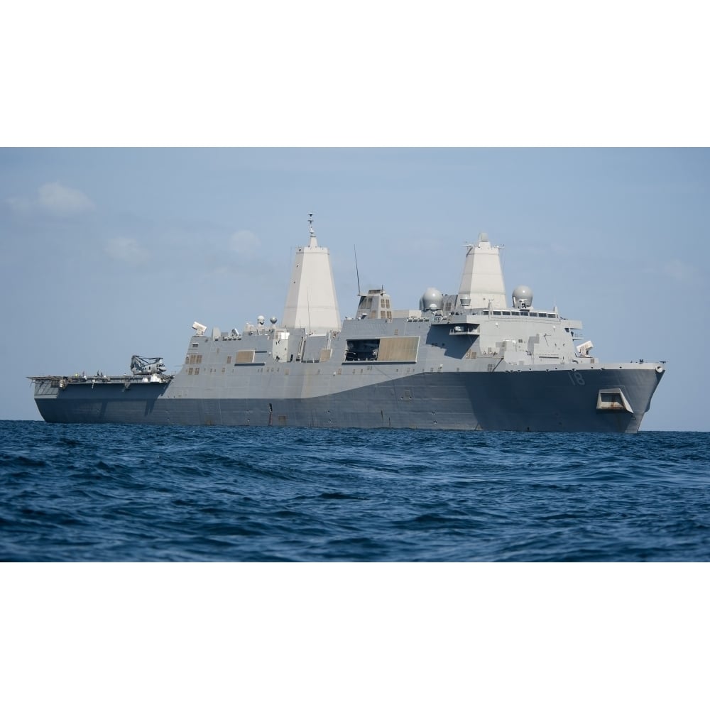 The amphibious transport dock ship USS Orleans Poster Print Image 1