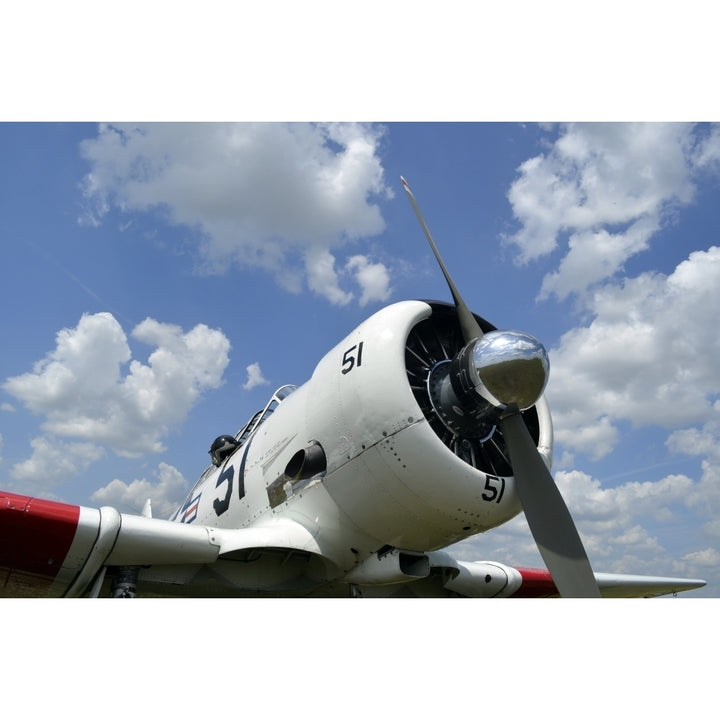 Close-up view of the propeller on a Harvard II warbird Poster Print Image 1