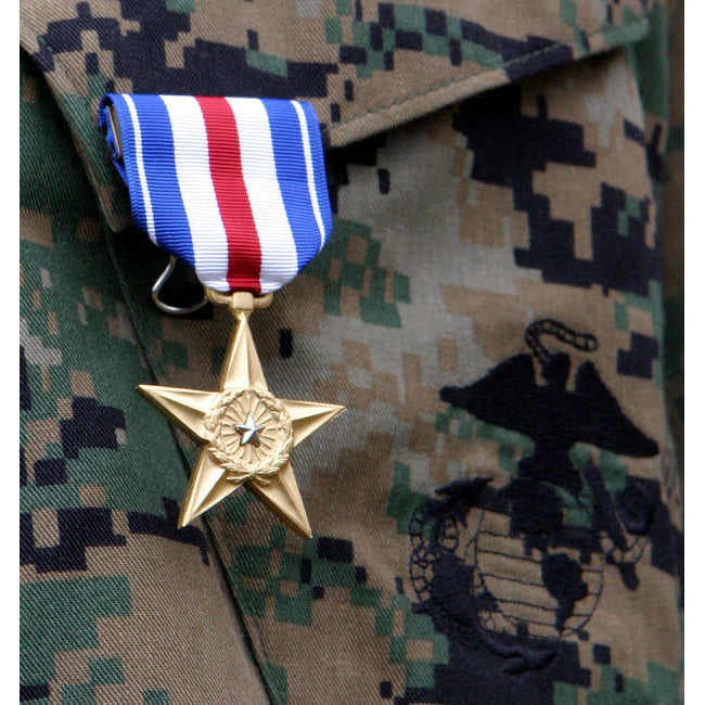 Close-up of a medal on the uniform of a soldier Poster Print by Stocktrek Images Image 1