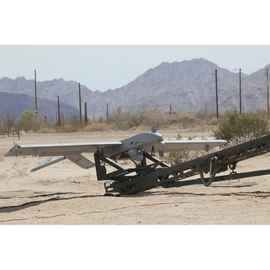 An RQ-7 Shadow unmanned aerial vehicle ready to launch Poster Print Image 1